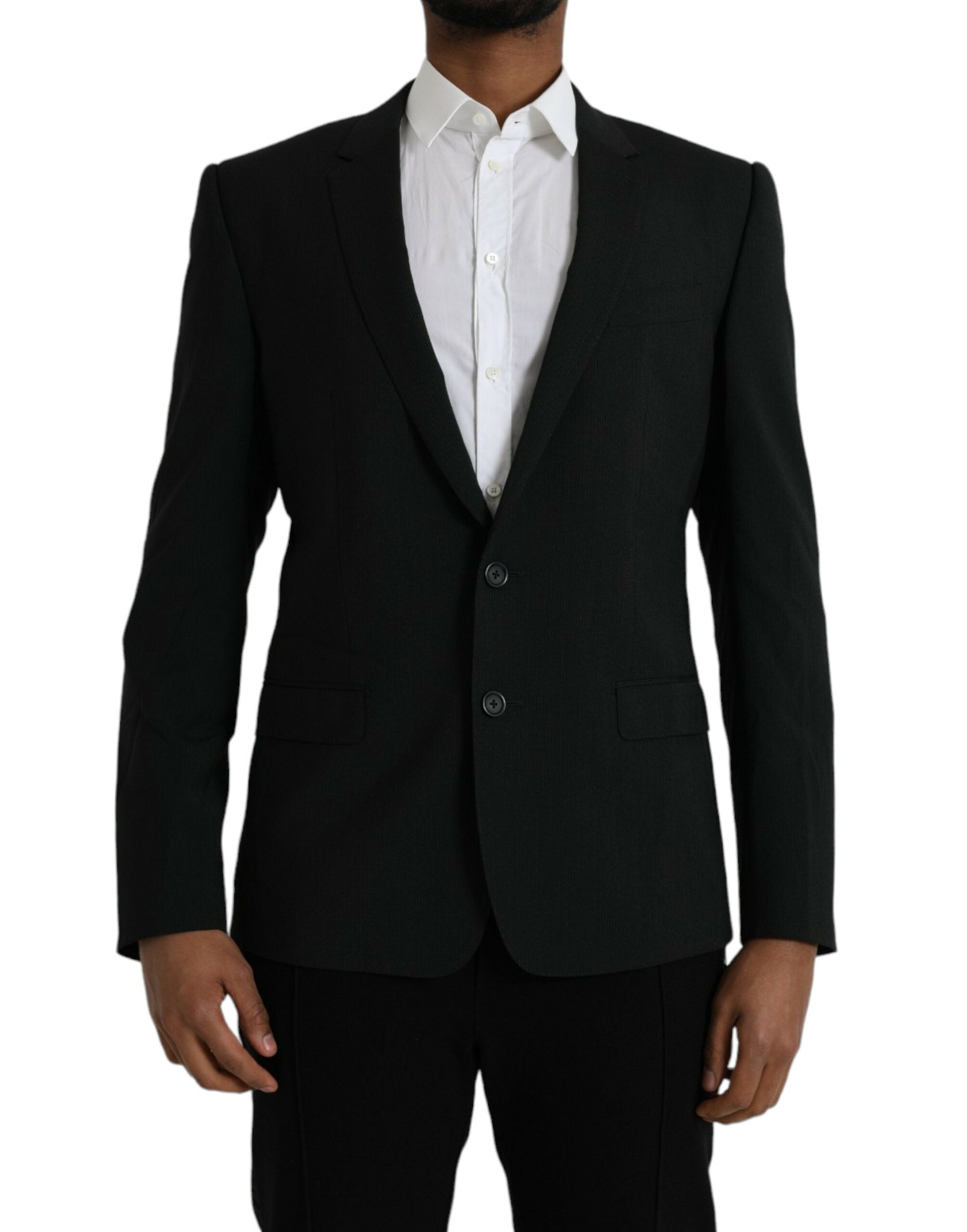 Dolce & Gabbana Blue GOLD Notch Single Breasted Coat Men's Blazer
