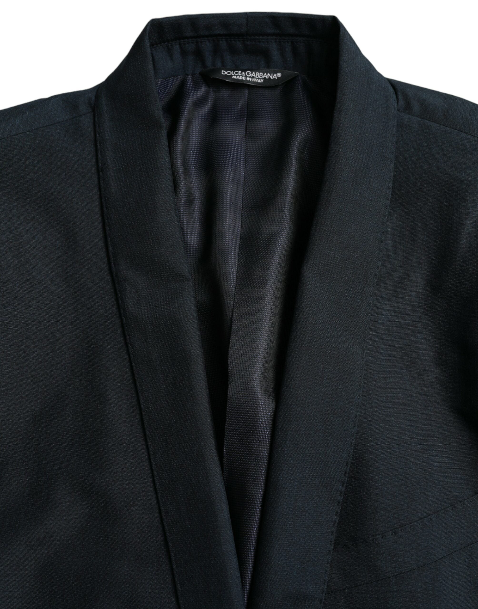 Dolce & Gabbana Blue GOLD Notch Single Breasted Coat Men's Blazer