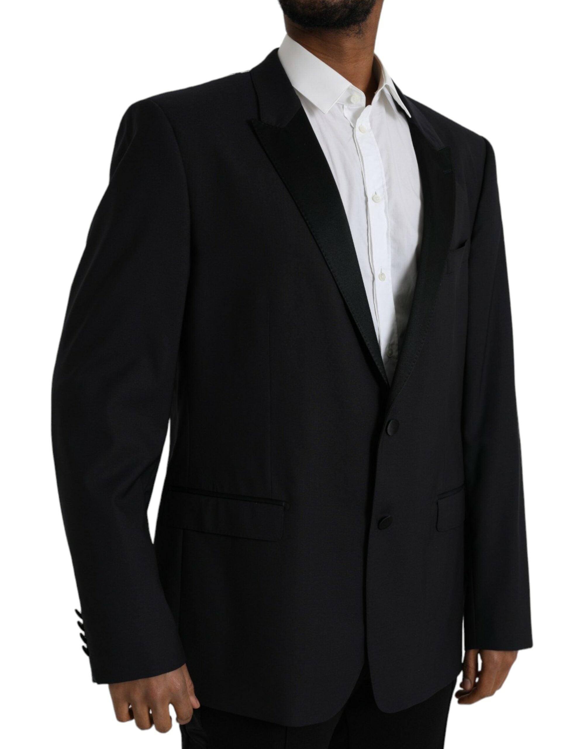 Dolce & Gabbana Blue MARTINI Single Breasted Coat Men's Blazer