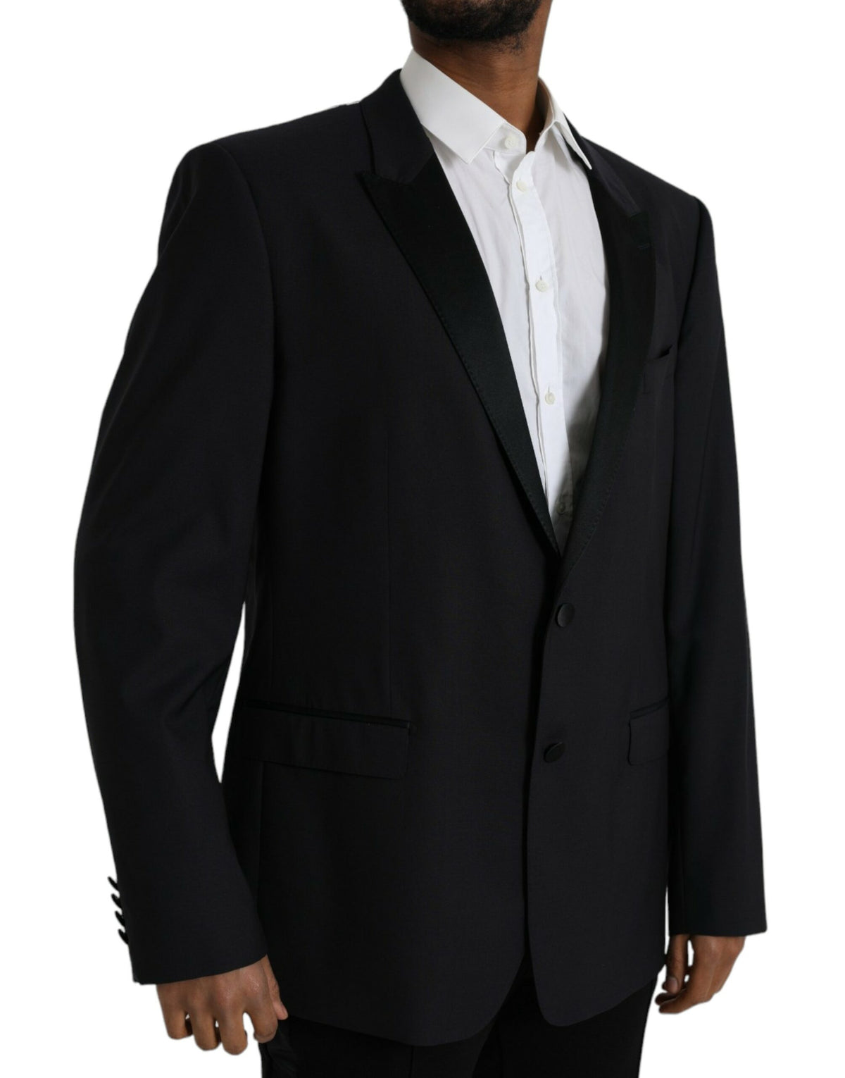 Dolce & Gabbana Blue MARTINI Single Breasted Coat Men's Blazer