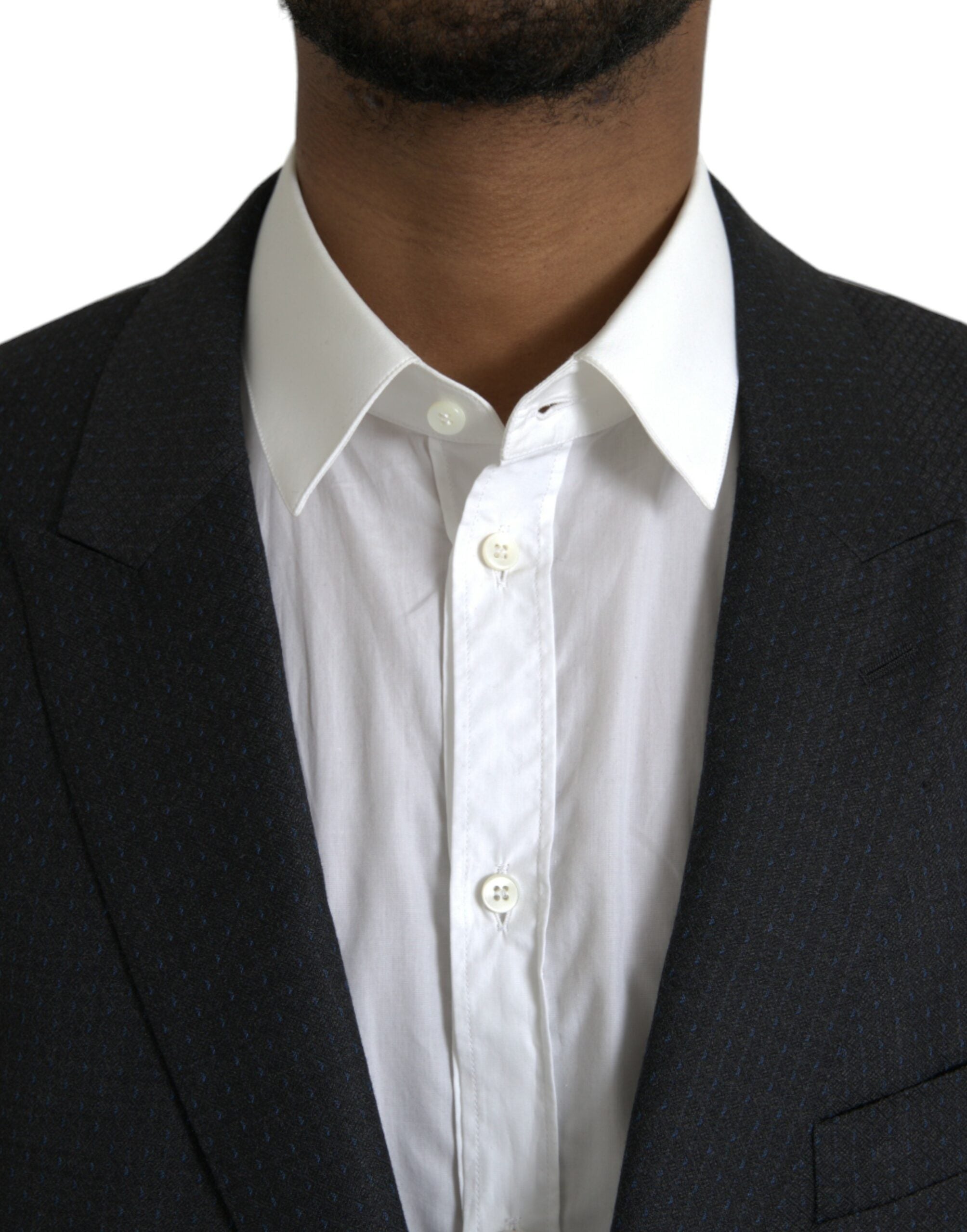 Dolce & Gabbana Black Wool MARTINI Single Breasted Coat Men's Blazer