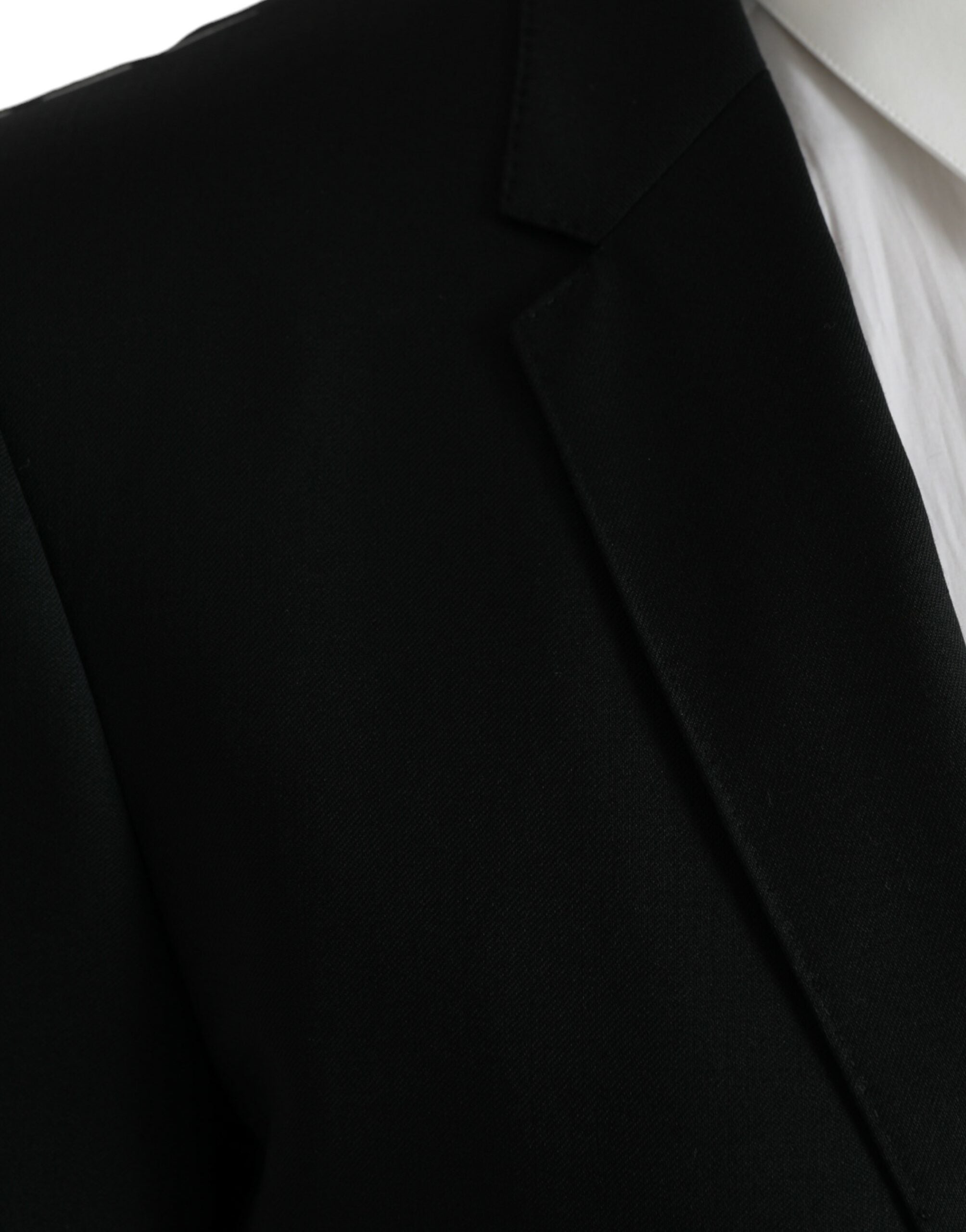 Dolce & Gabbana Black Wool MARTINI Single Breasted Men's Blazer