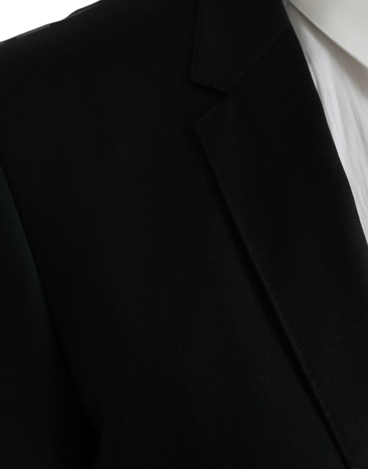 Dolce & Gabbana Black Wool MARTINI Single Breasted Men's Blazer