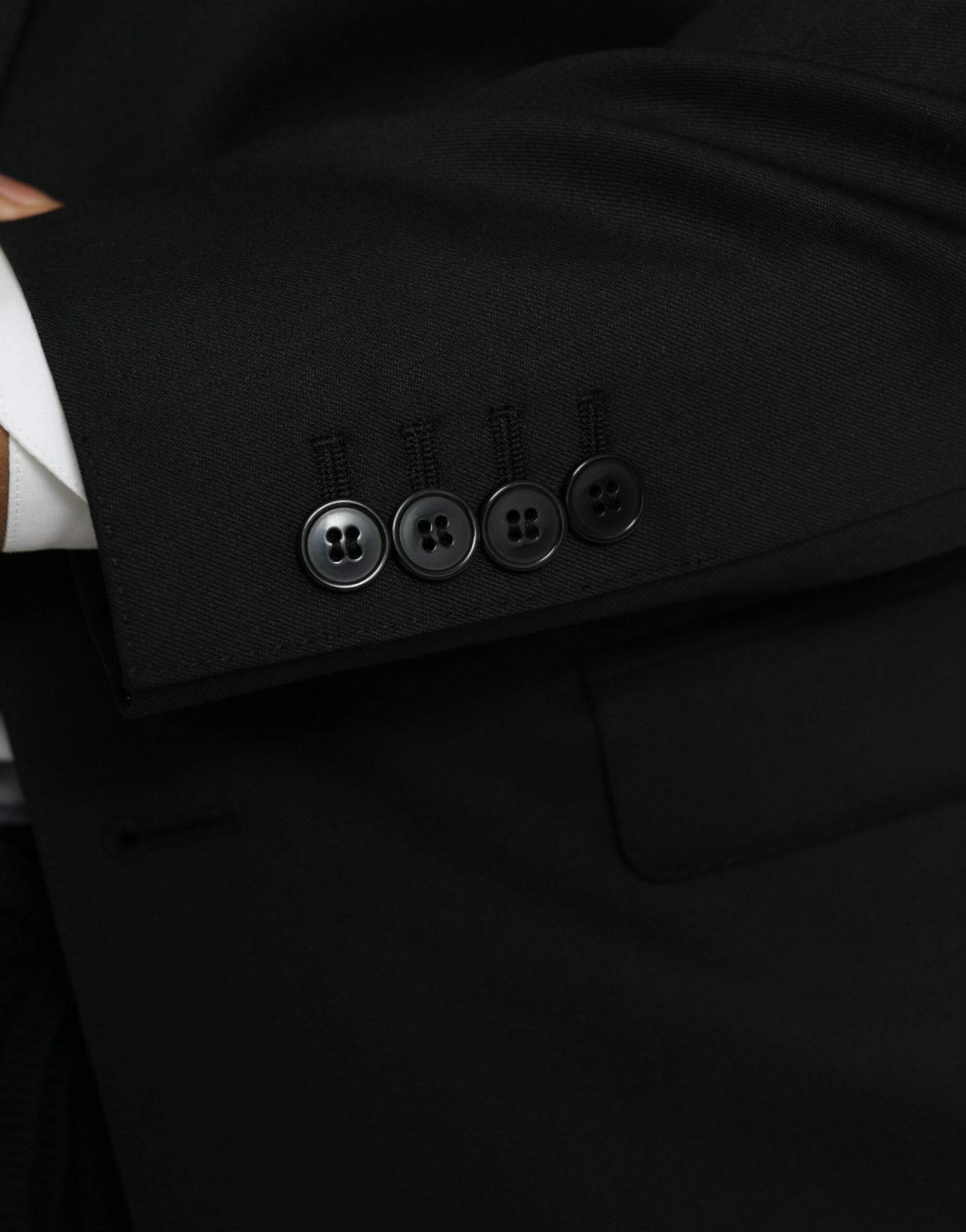 Dolce & Gabbana Black Wool MARTINI Single Breasted Men's Blazer