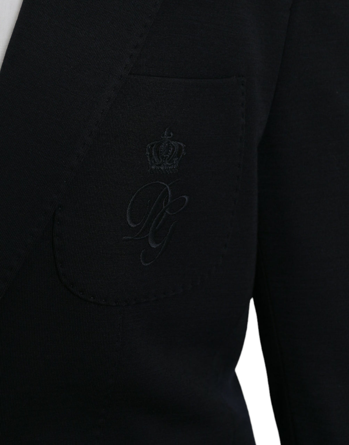 Dolce & Gabbana Dark Blue Wool Notch Single Breasted Coat Men's Blazer