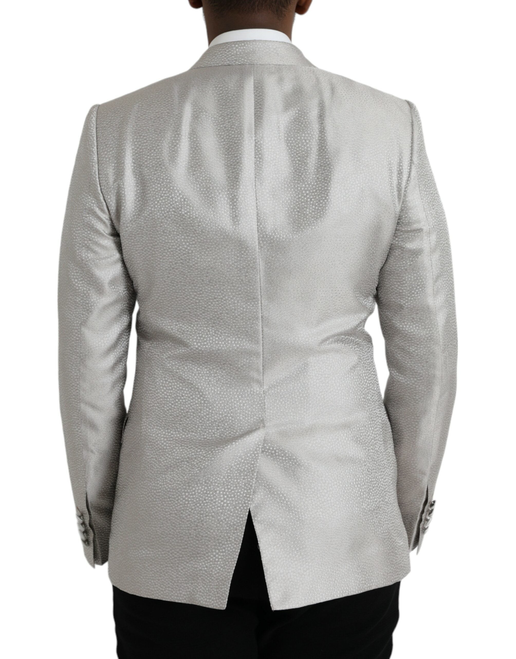 Dolce & Gabbana Off White MARTINI Double Breasted Coat Men's Blazer