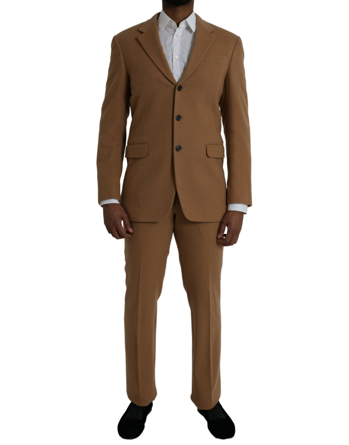 Prada Brown Cashmere 2 Piece Single Breasted Men's Suit