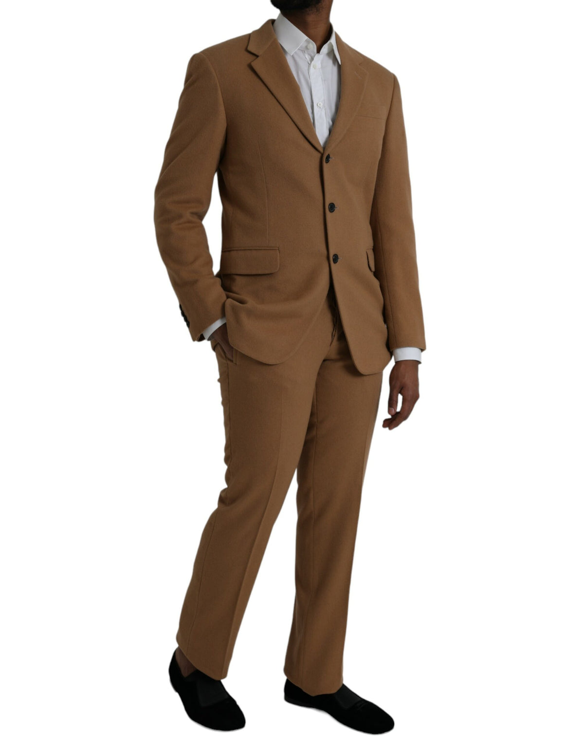 Prada Brown Cashmere 2 Piece Single Breasted Men's Suit