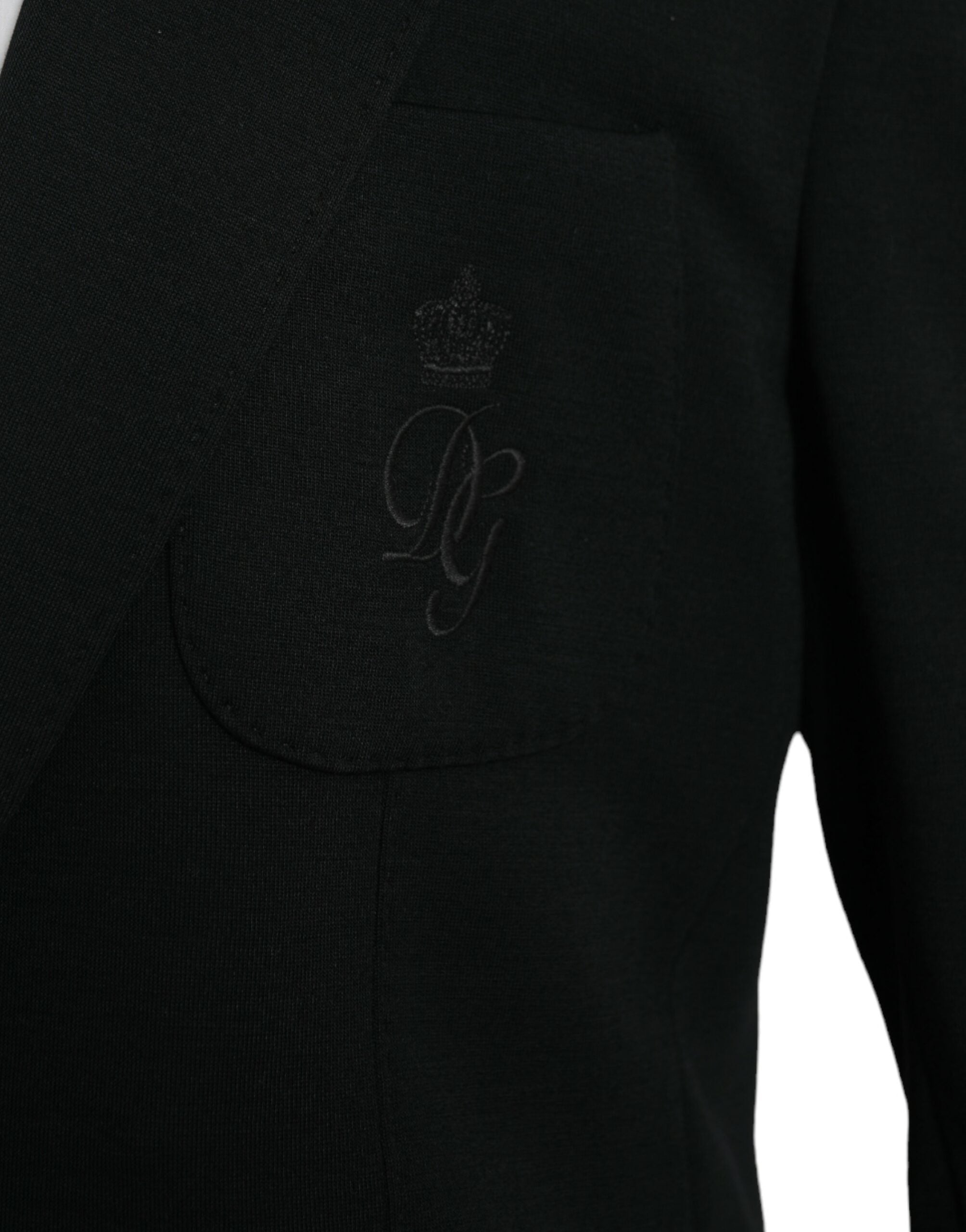 Dolce & Gabbana Black Wool Single Breasted Coat Men's Blazer
