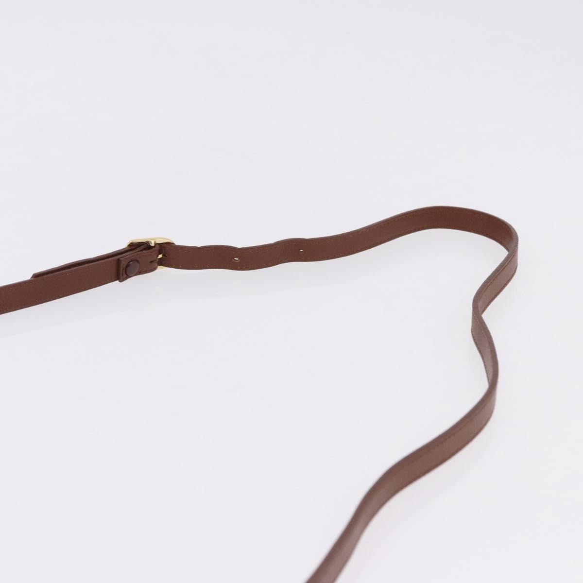 Burberry Flap Shoulder Leather Brown Leather Shoulder Bag Bag (Pre-Owned)