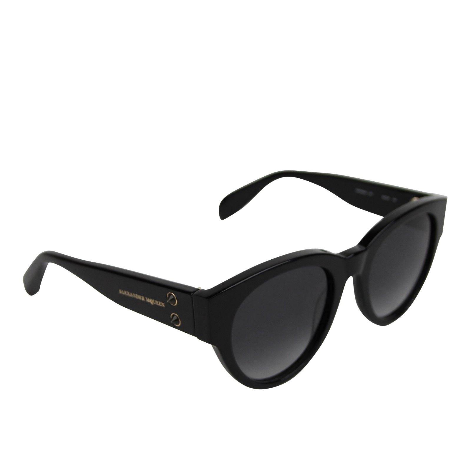 Alexander McQueen Unisex Spike Detail Black Acetate Sunglasses AM0054S 442136 1007