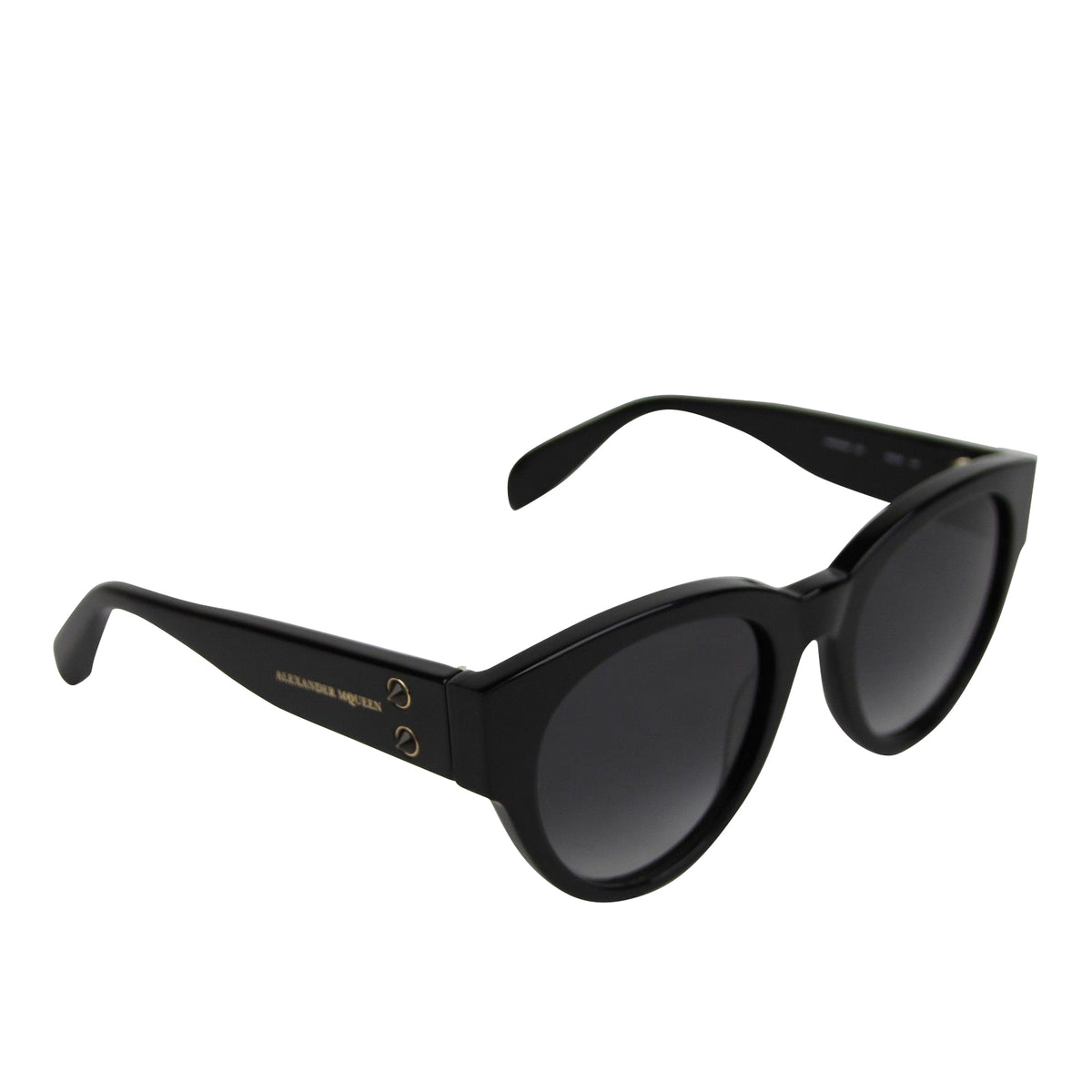 Alexander McQueen Unisex Spike Detail Black Acetate Sunglasses AM0054S 442136 1007