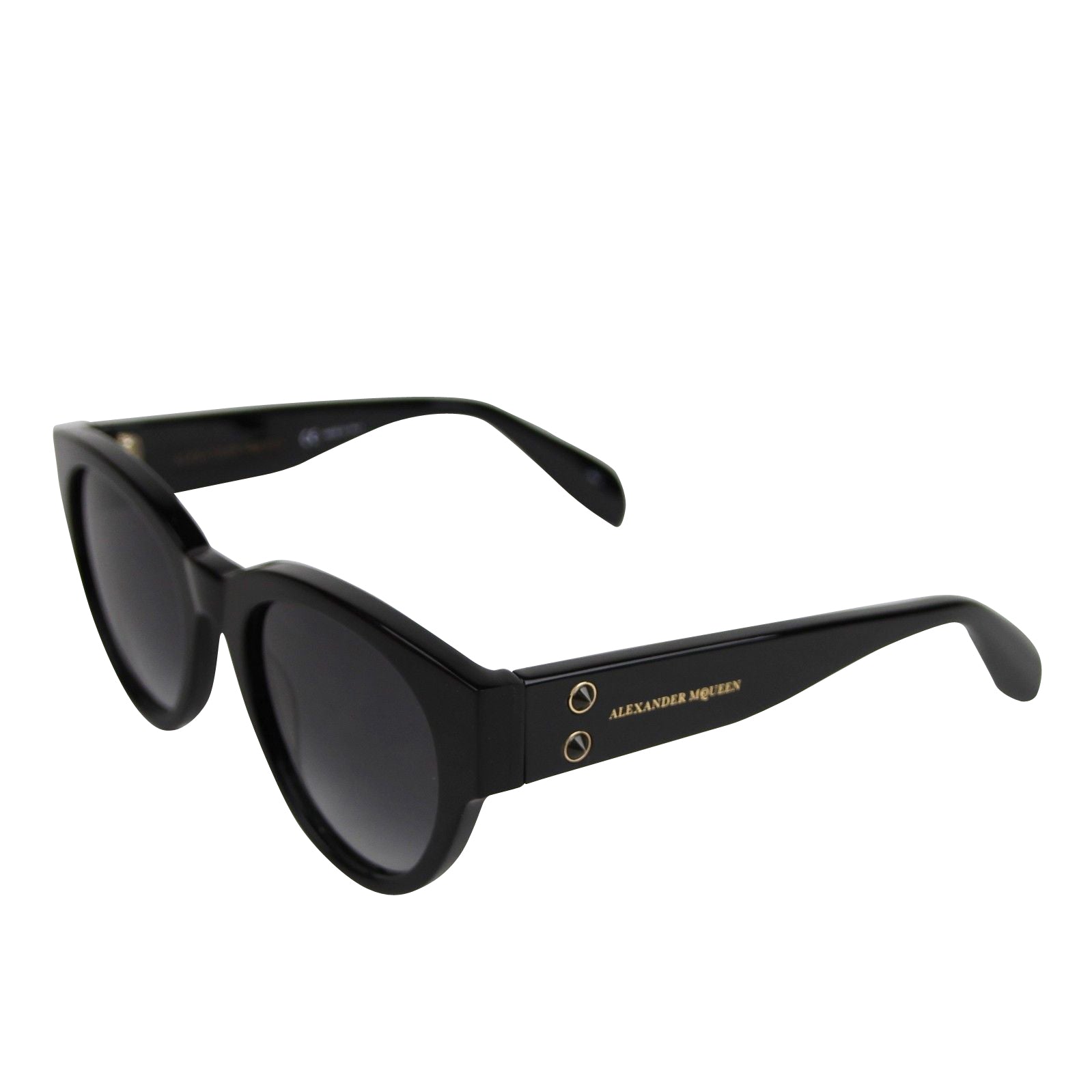 Alexander McQueen Unisex Spike Detail Black Acetate Sunglasses AM0054S 442136 1007