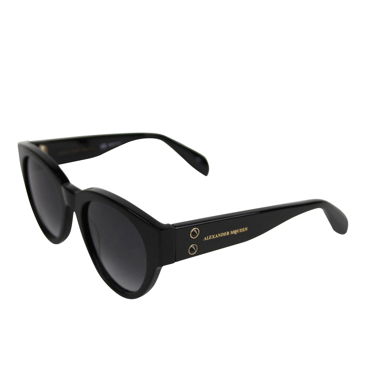Alexander McQueen Unisex Spike Detail Black Acetate Sunglasses AM0054S 442136 1007