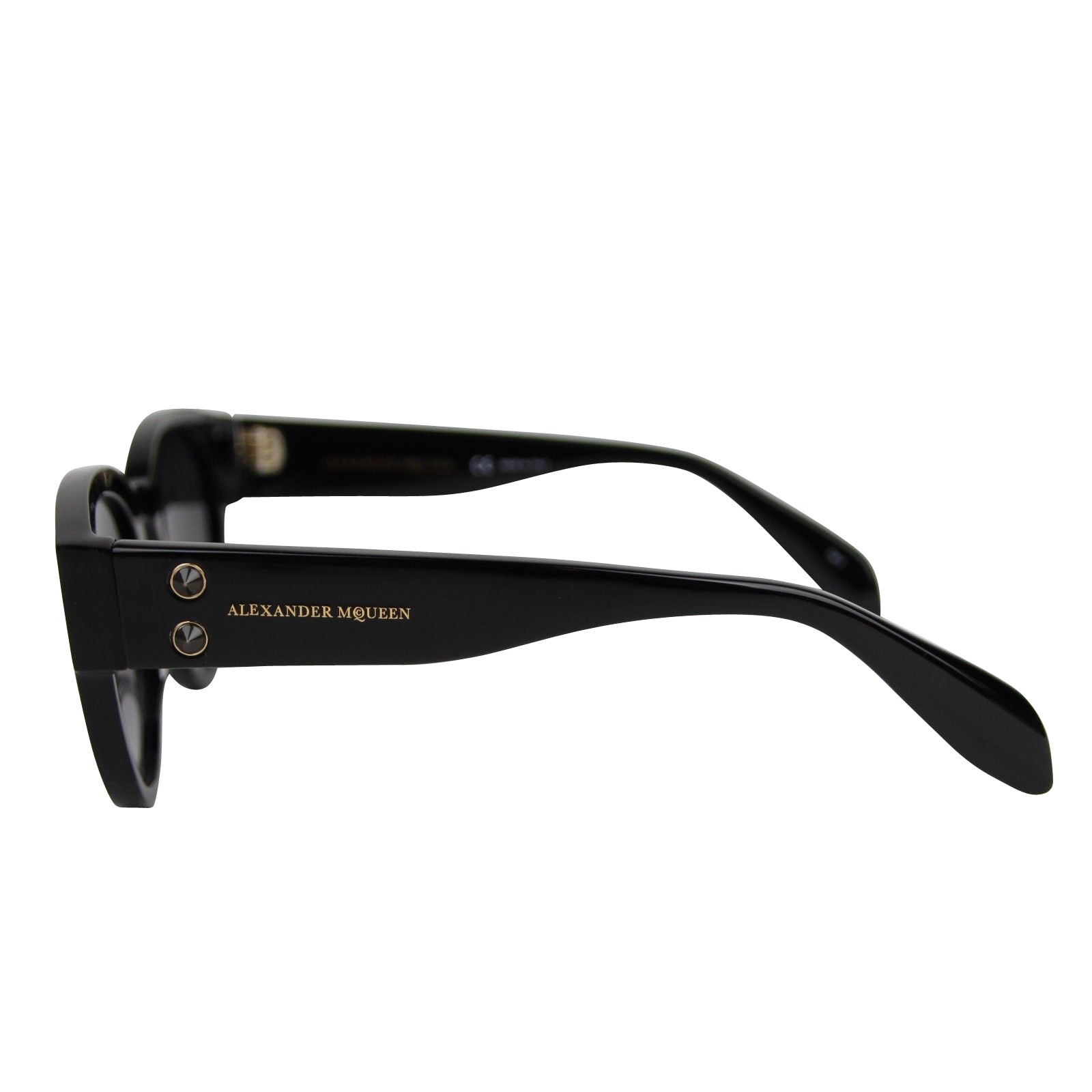 Alexander McQueen Unisex Spike Detail Black Acetate Sunglasses AM0054S 442136 1007