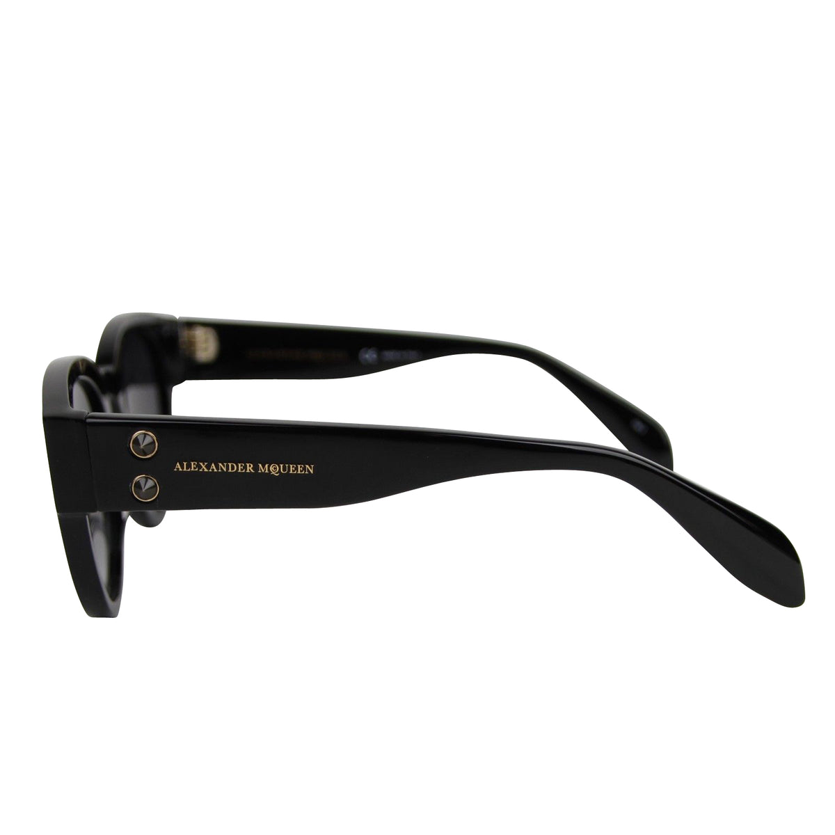 Alexander McQueen Unisex Spike Detail Black Acetate Sunglasses AM0054S 442136 1007
