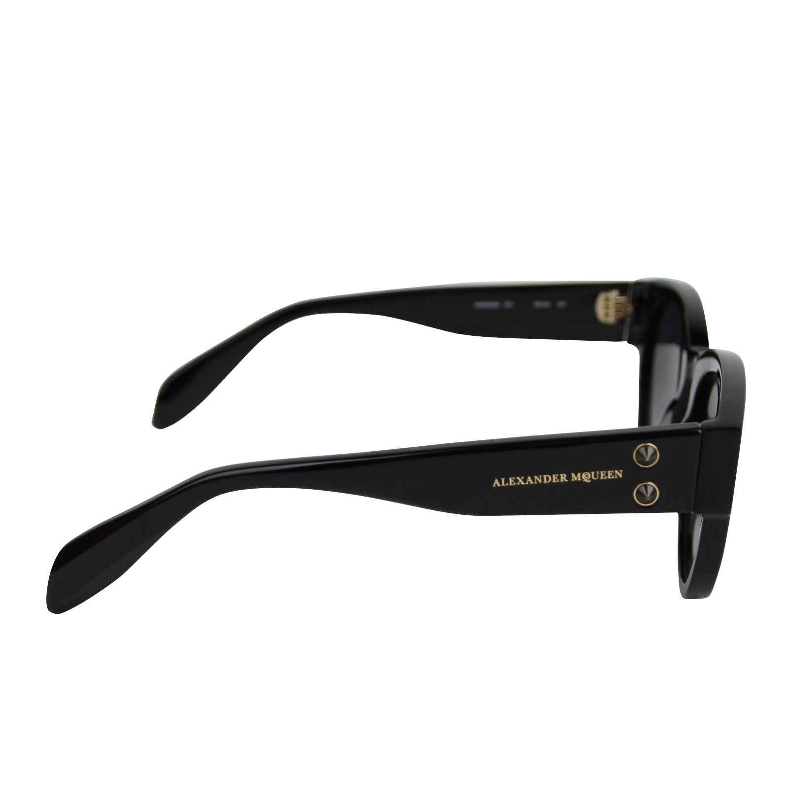 Alexander McQueen Unisex Spike Detail Black Acetate Sunglasses AM0054S 442136 1007