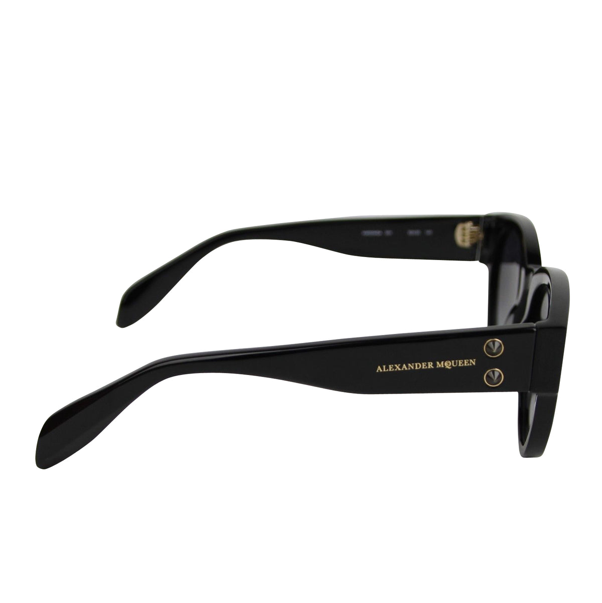 Alexander McQueen Unisex Spike Detail Black Acetate Sunglasses AM0054S 442136 1007
