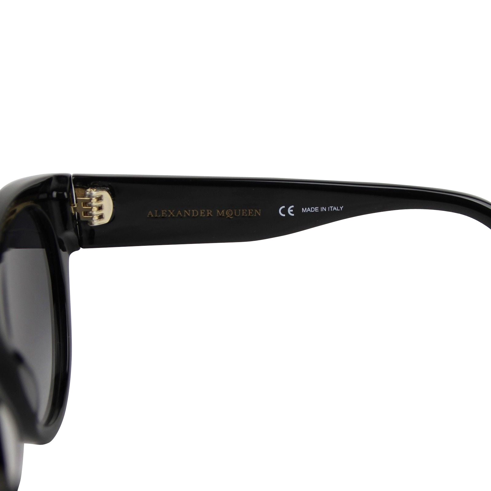 Alexander McQueen Unisex Spike Detail Black Acetate Sunglasses AM0054S 442136 1007