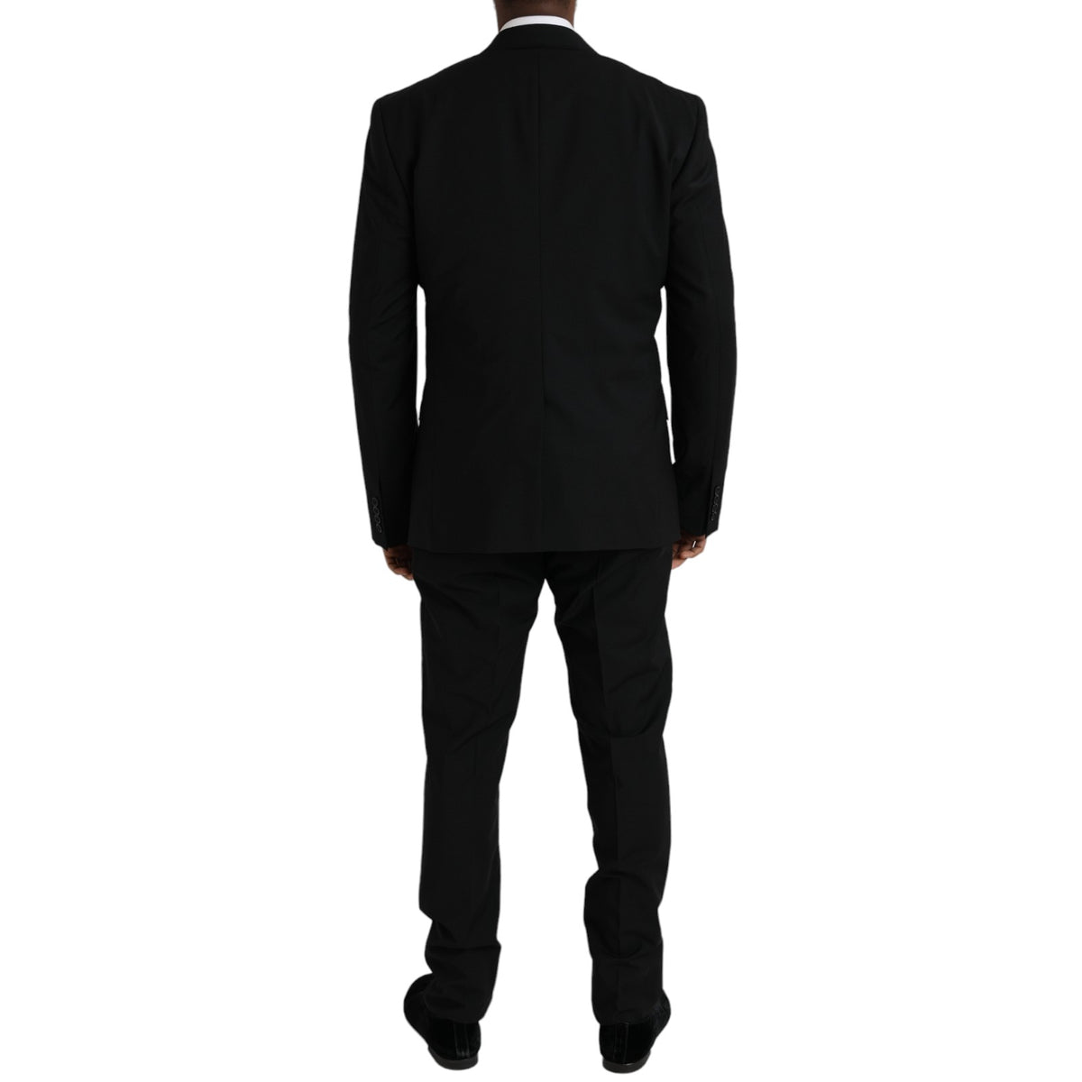 Dolce & Gabbana Black Polyester STAFF Formal 3 Piece Men's Suit