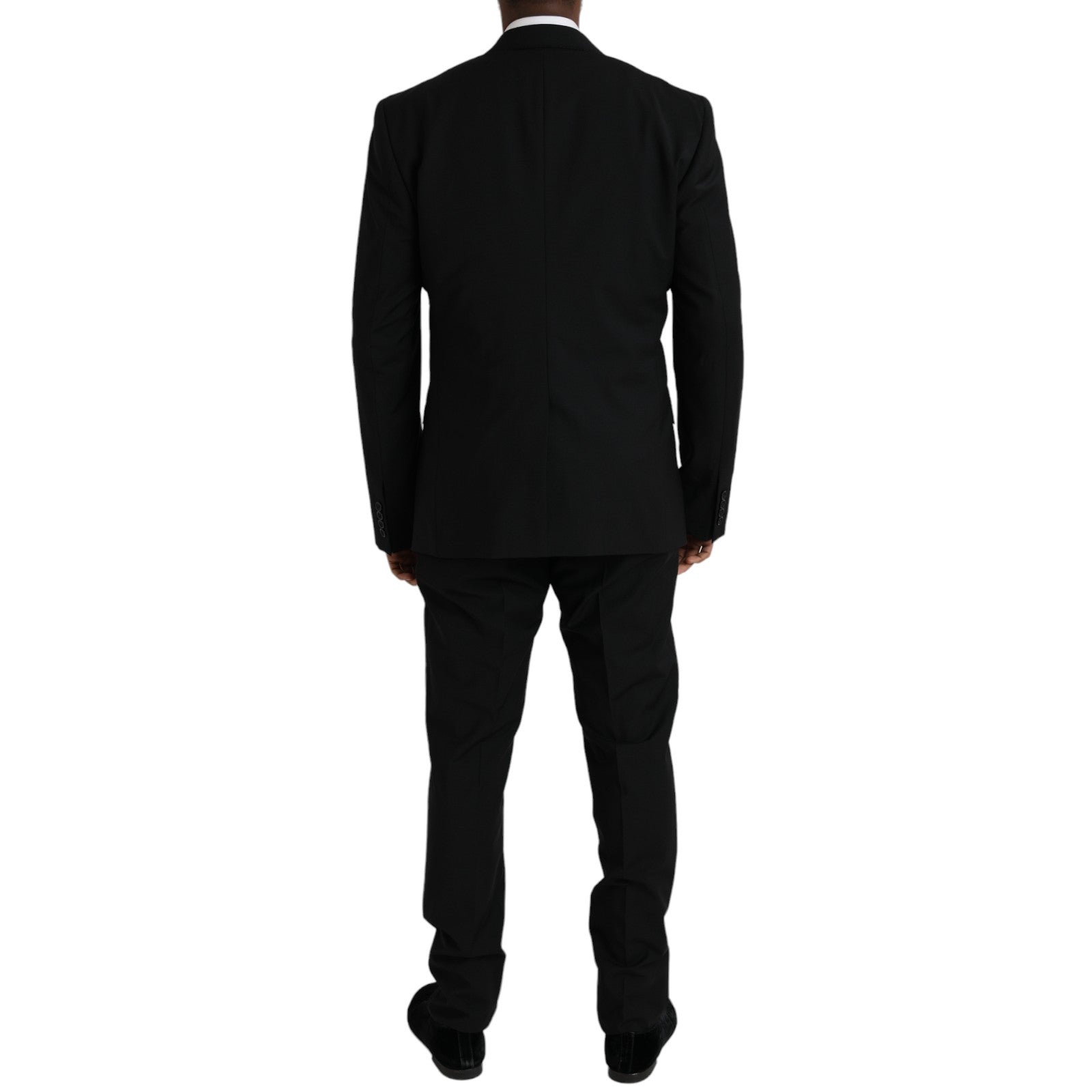 Dolce & Gabbana Black Polyester STAFF Formal 3 Piece Men's Suit