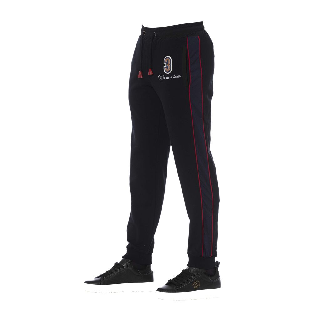 Trussardi Black Cotton Men Sports Men's Pants
