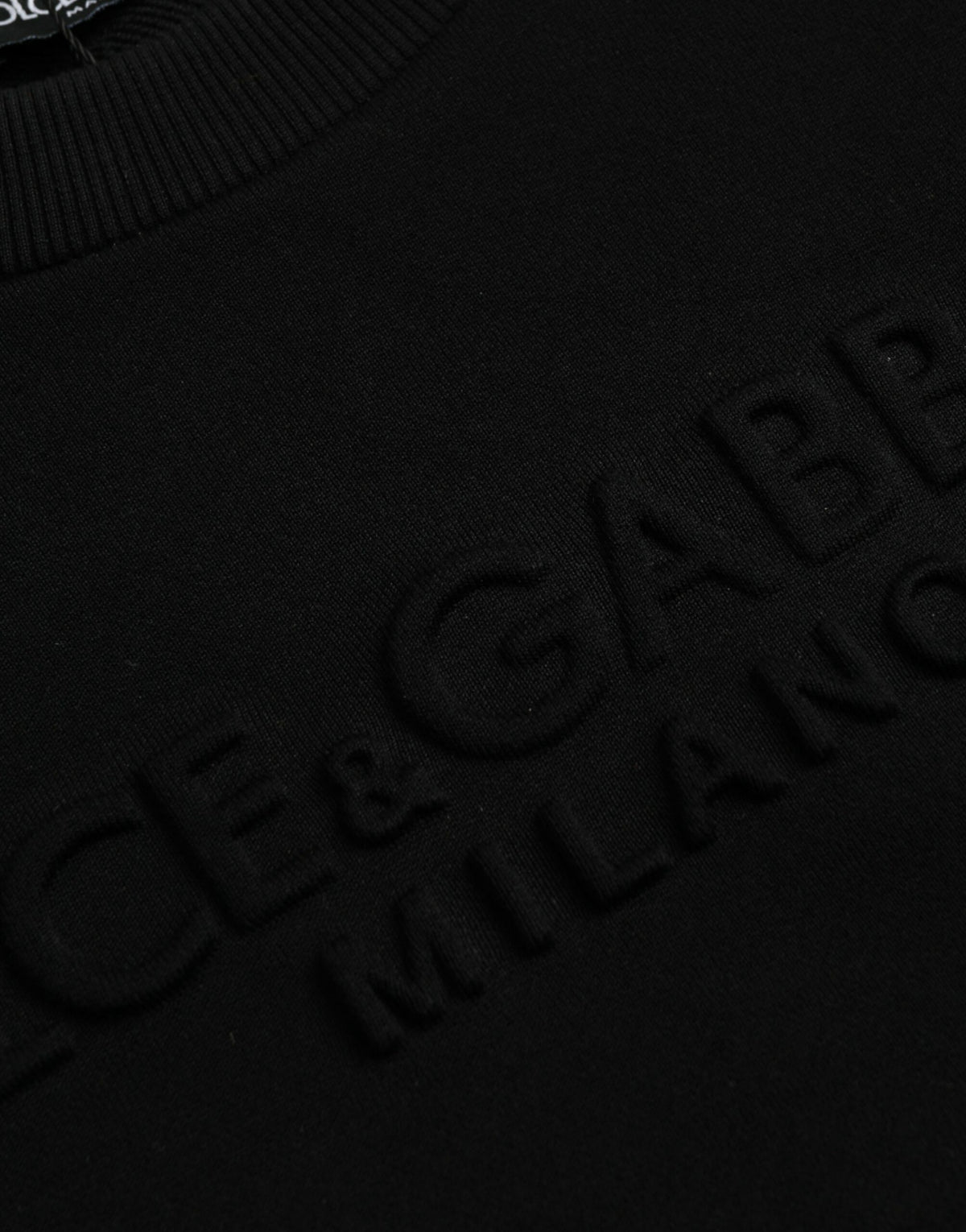 Dolce & Gabbana Black Cotton Long Sleeves Sweatshirt Men's Sweater