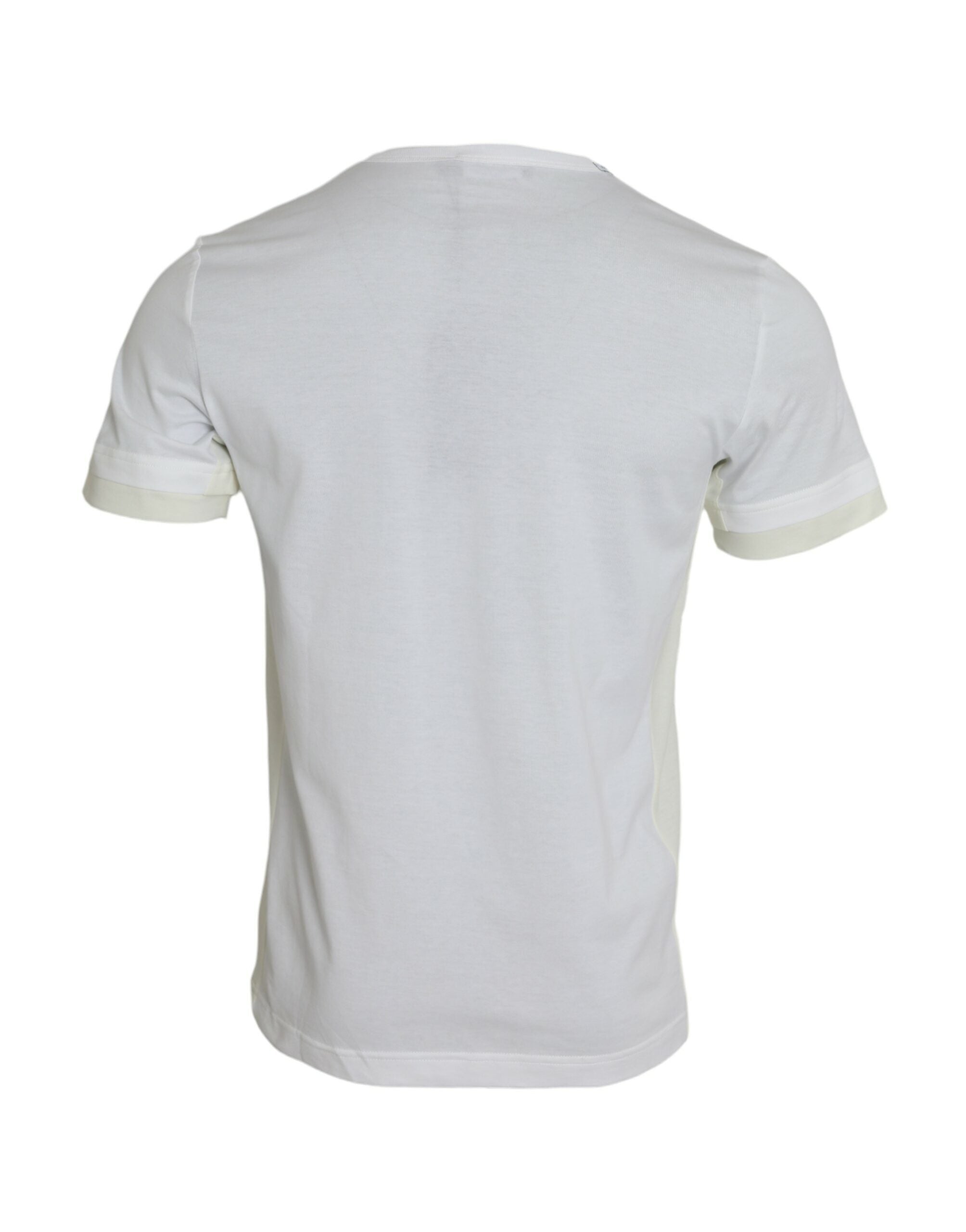 Dolce & Gabbana White Cotton Pocket Short Sleeves Men's T-shirt