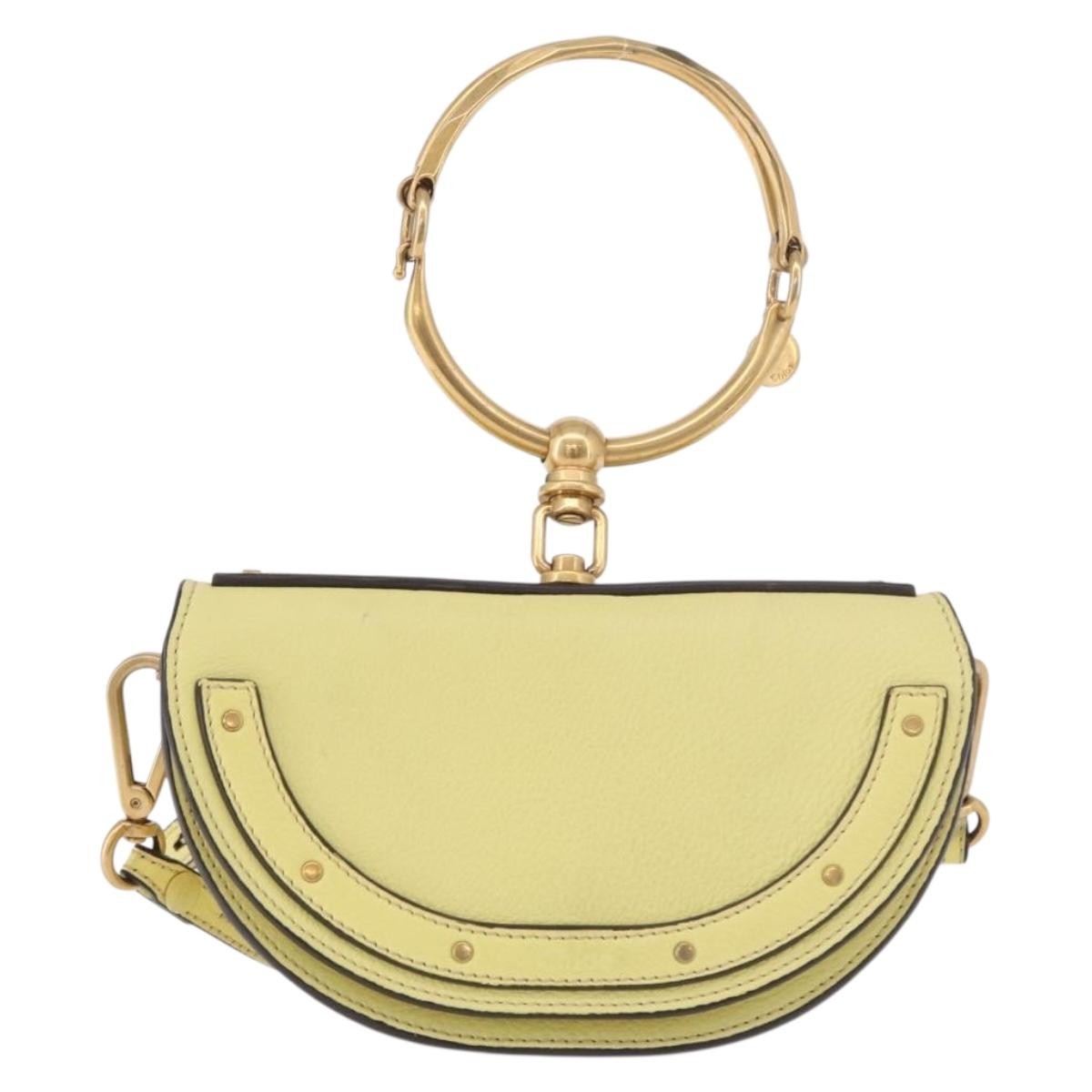 Chloe Nile Leather Yellow Leather Handbag (Pre-Owned)