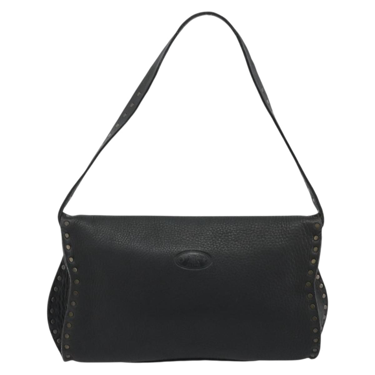 Gucci Shoulder Leather Black Leather Shoulder Bag Bag (Pre-Owned)