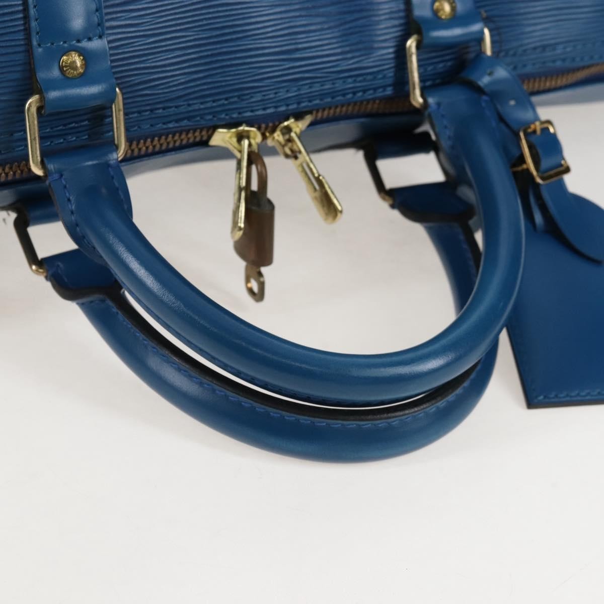Louis Vuitton Keepall Epi Leather Blue Leather Travel Bag Bag (Pre-Owned)