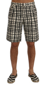 Dolce & Gabbana Elegant Striped Cotton-Linen Men's Shorts
