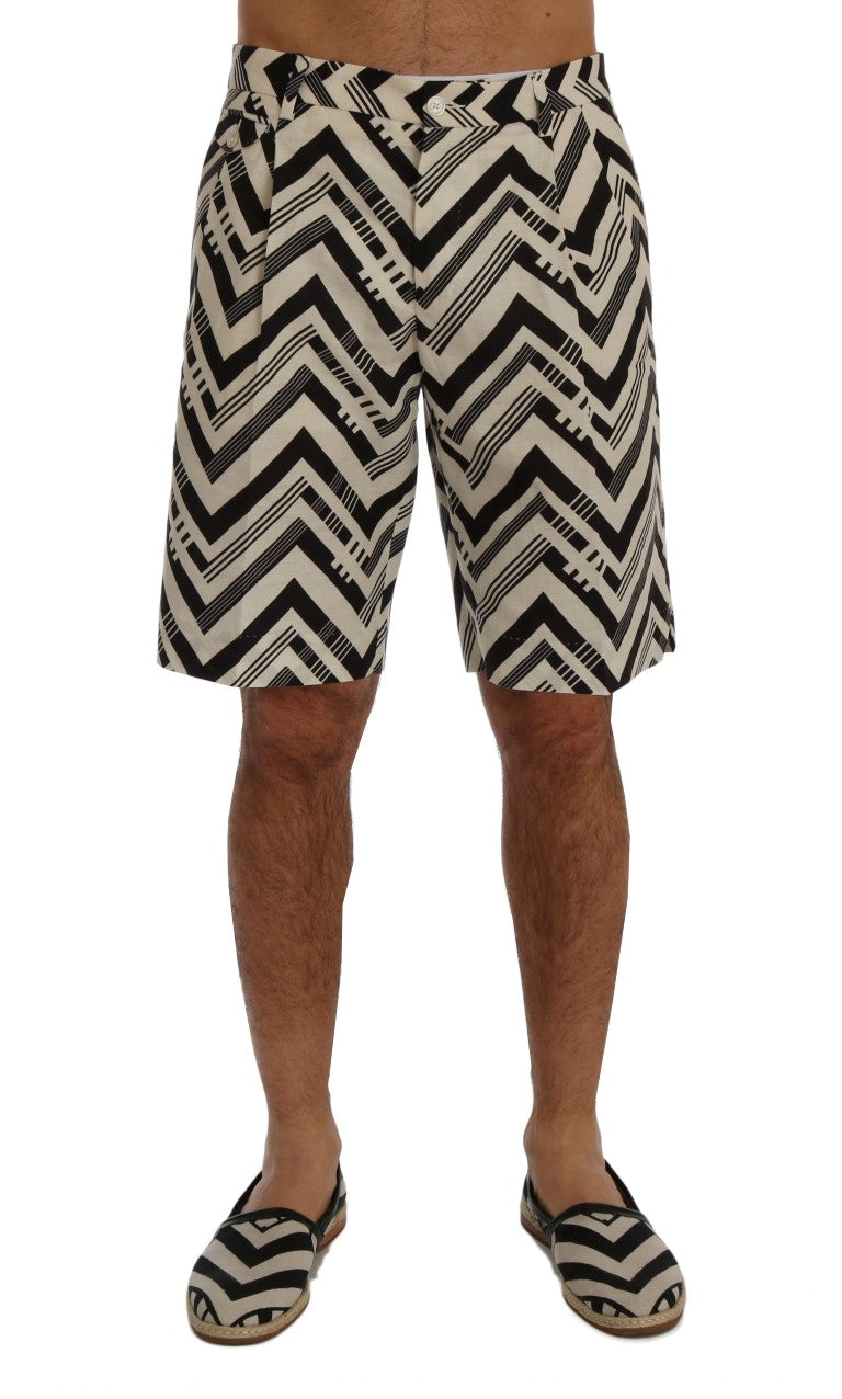 Dolce & Gabbana Striped Casual Knee-High Men's Shorts