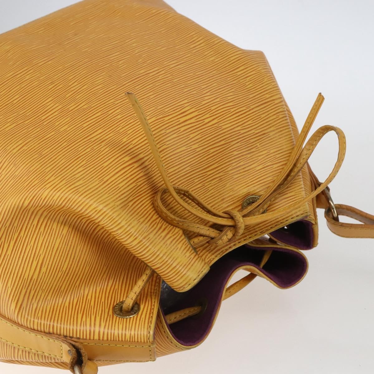 Louis Vuitton Petit Noe Monogram Canvas Yellow Leather Shoulder Bag Bag (Pre-Owned)