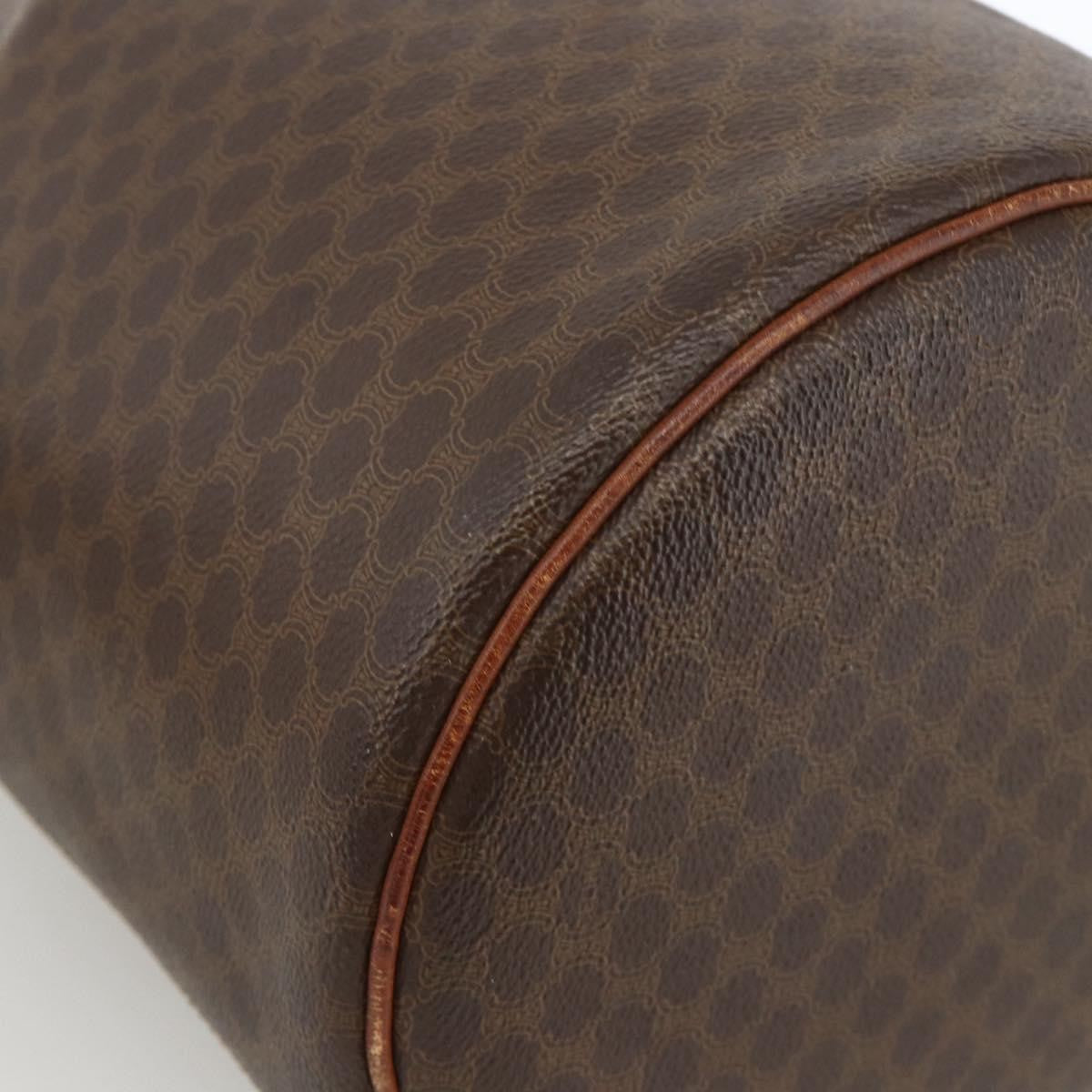 Celine Vintage Macadam Canvas And Leather Brown Canvas Backpack Bag (Pre-Owned)
