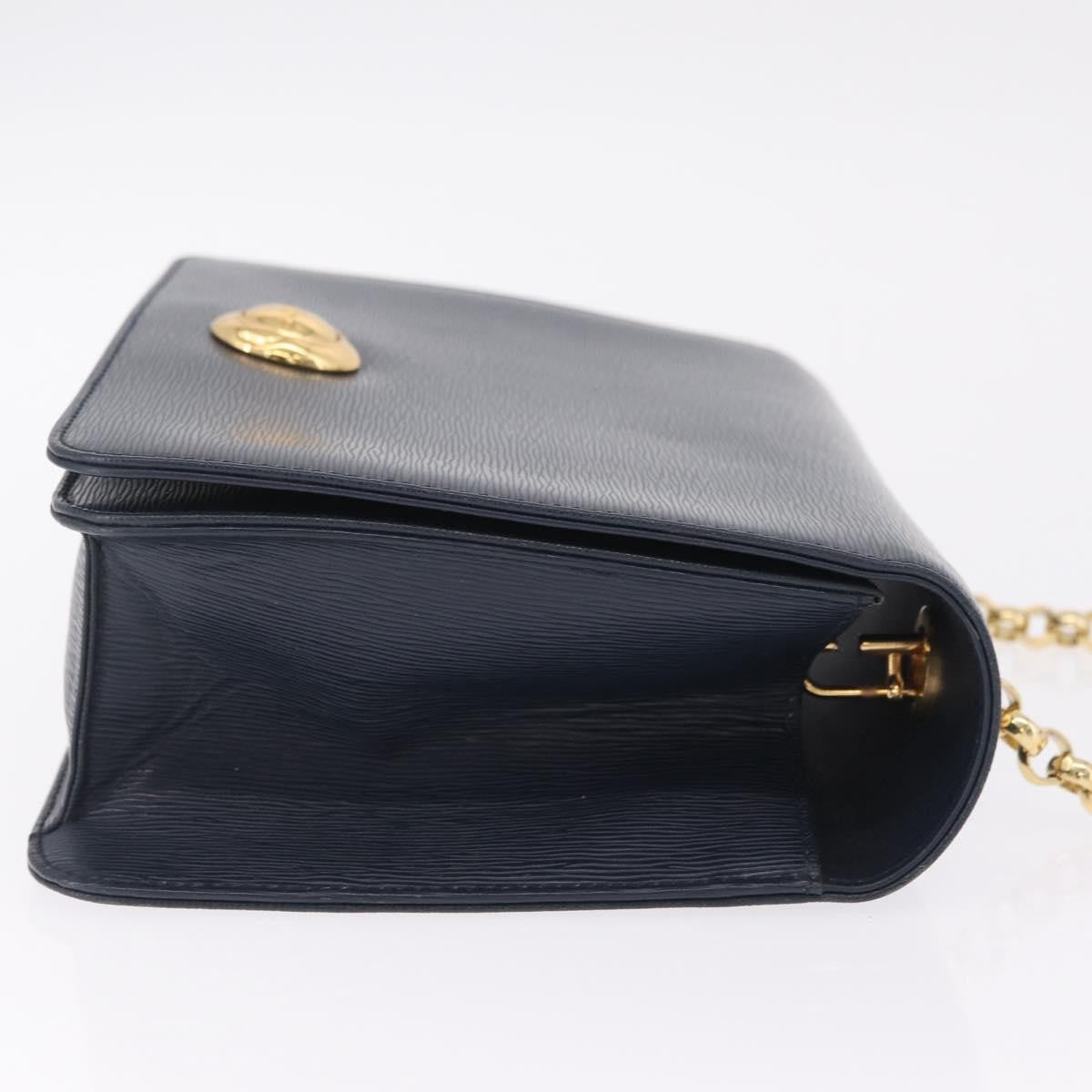 Chloe Shoulder Bag Leather Navy Leather Shoulder Bag Bag (Pre-Owned)