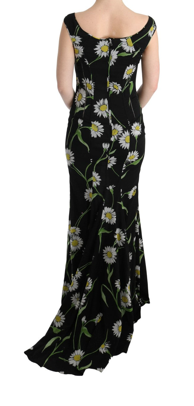 Dolce & Gabbana Sunflower Silk Stretch Sheath Women's Dress