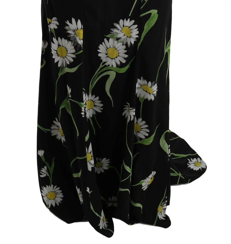 Dolce & Gabbana Sunflower Silk Stretch Sheath Women's Dress