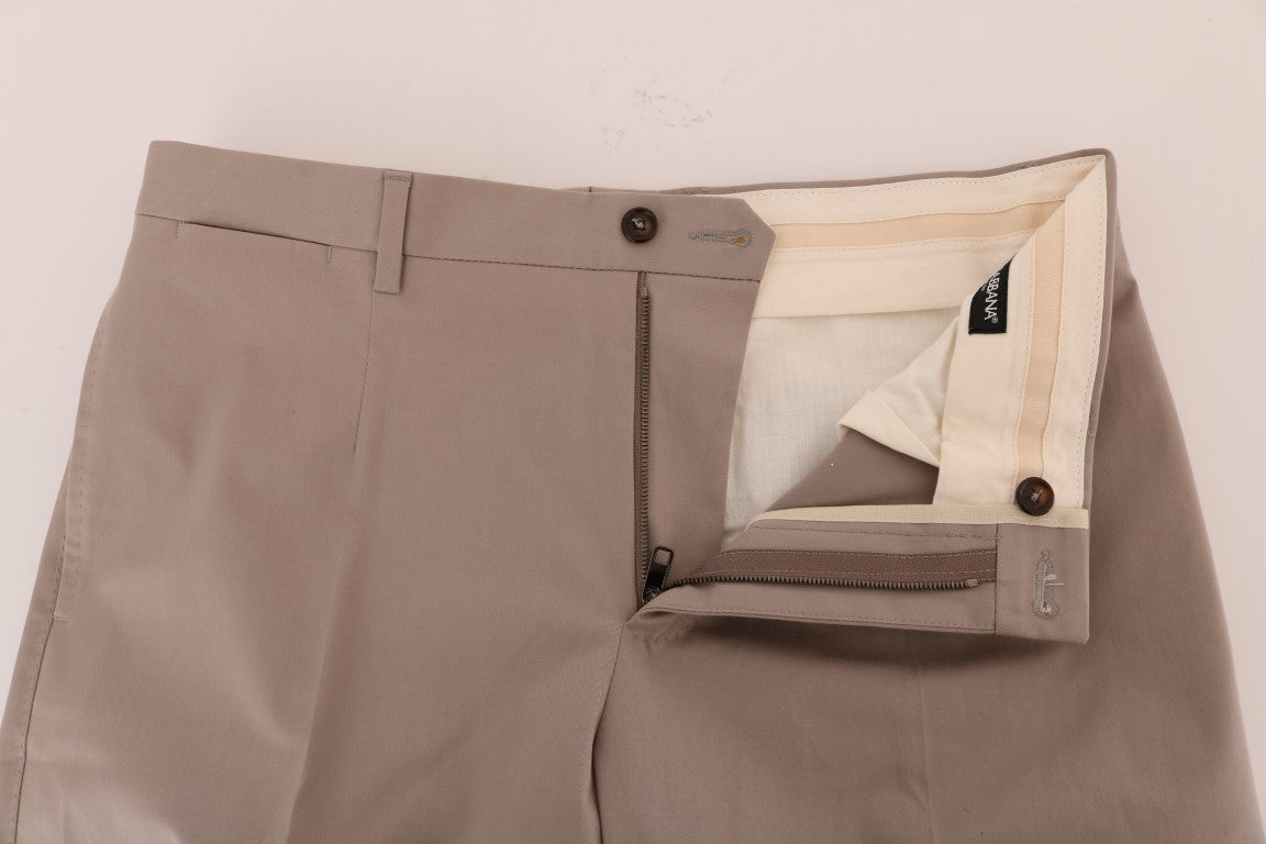 Dolce & Gabbana Beige Cotton Stretch Chinos Men's Pants