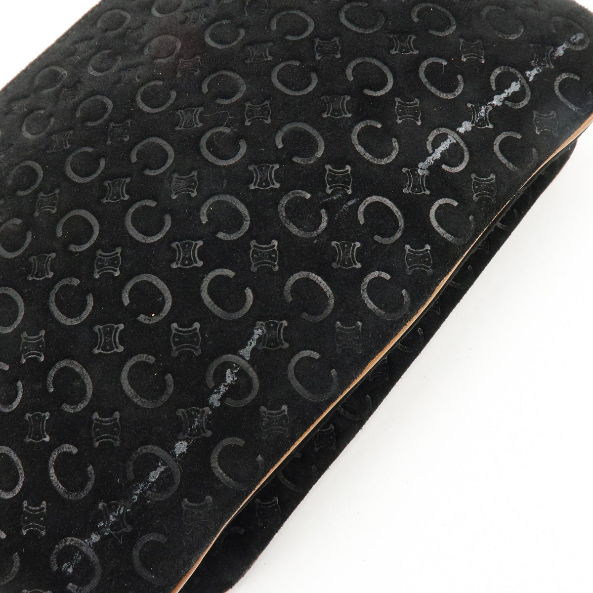Celine C Macadam Shoulder Suede Black Suede Handbag (Pre-Owned)