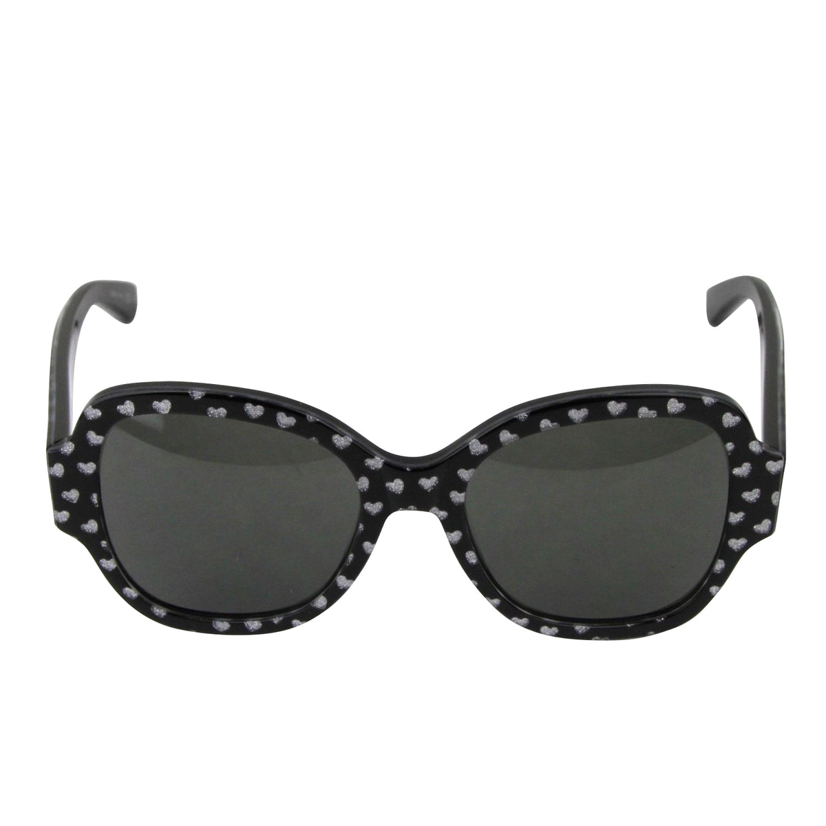 Saint Laurent Women's Silver Hearts With Black Large Sunglasses