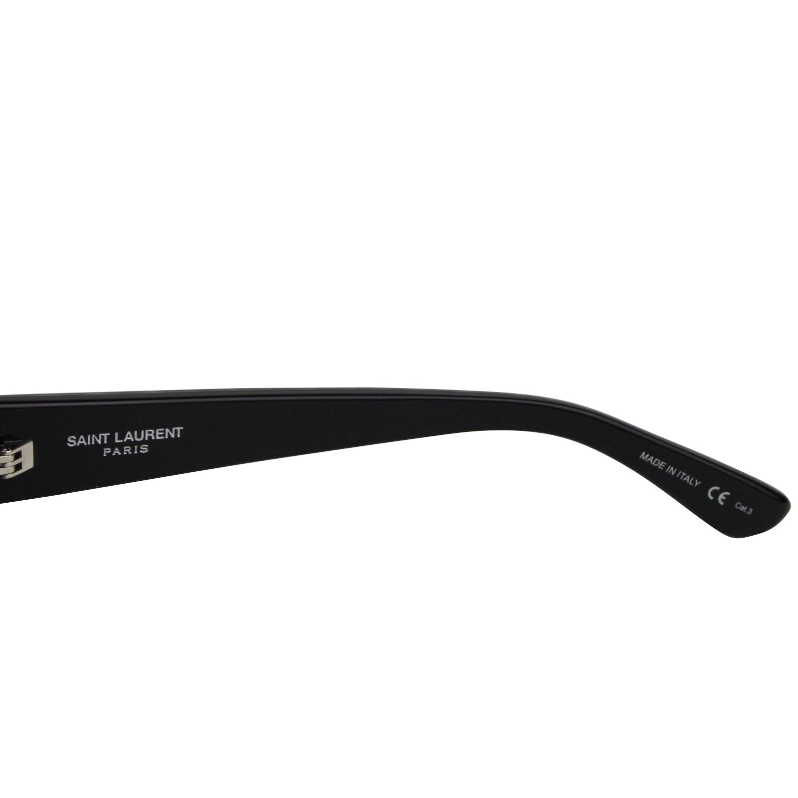 Saint Laurent Women's Silver Hearts With Black Large Sunglasses
