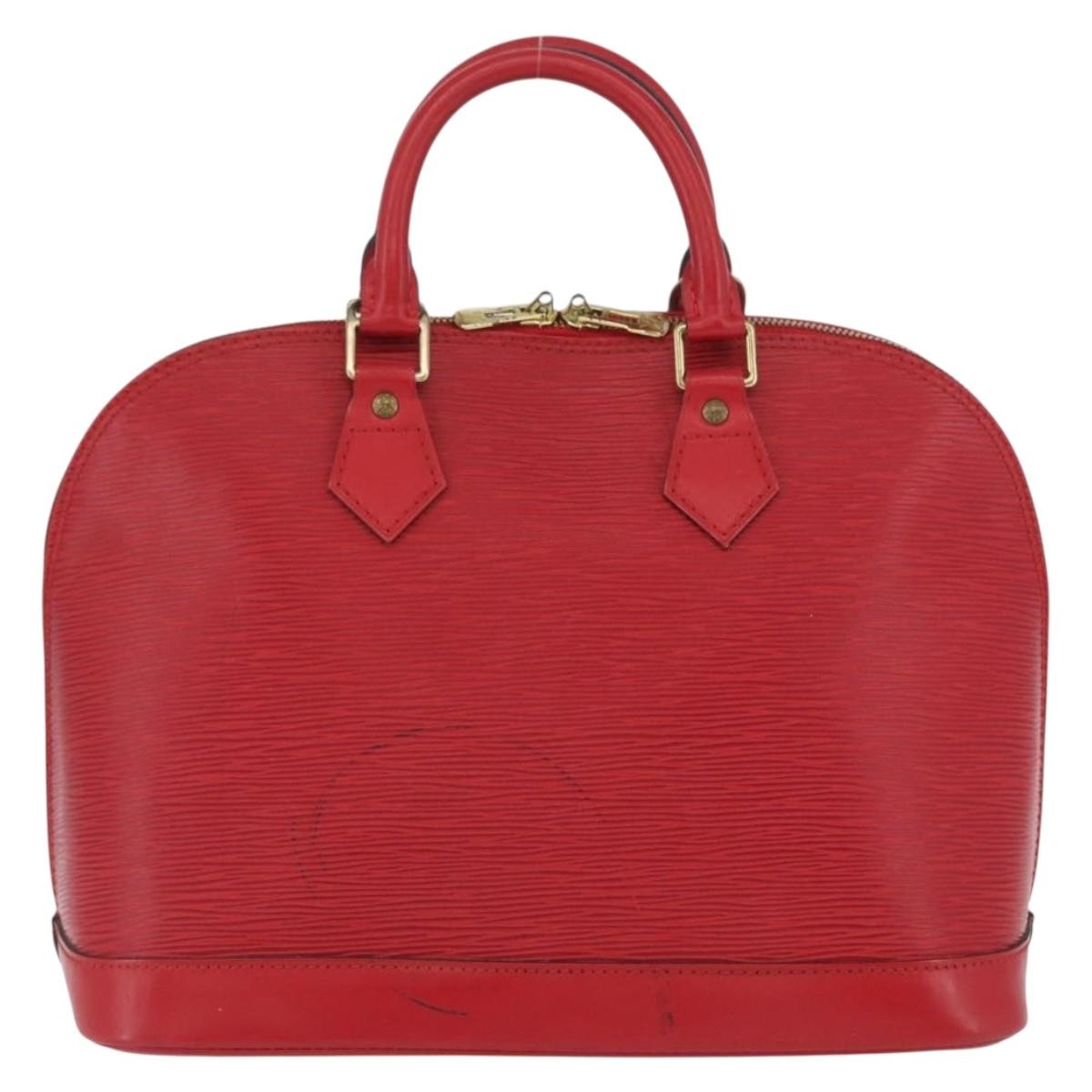 Louis Vuitton Alma Epi Leather Red Leather Handbag (Pre-Owned)