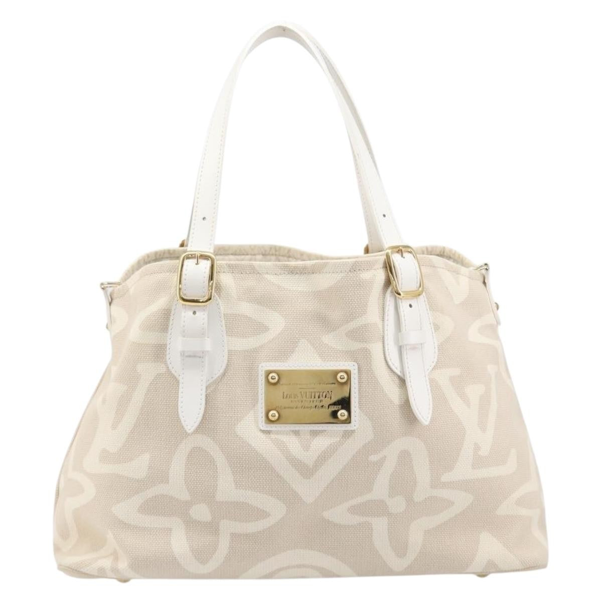 Louis Vuitton Tahitienne Cabas Canvas Beige Canvas Tote Bag Bag (Pre-Owned)