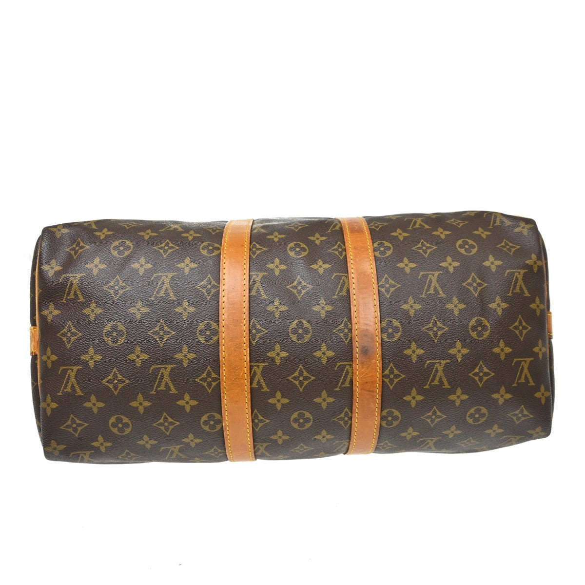 Louis Vuitton Keepall Bandouliere Monogram Canvas Brown Canvas Travel Bag Bag (Pre-Owned)
