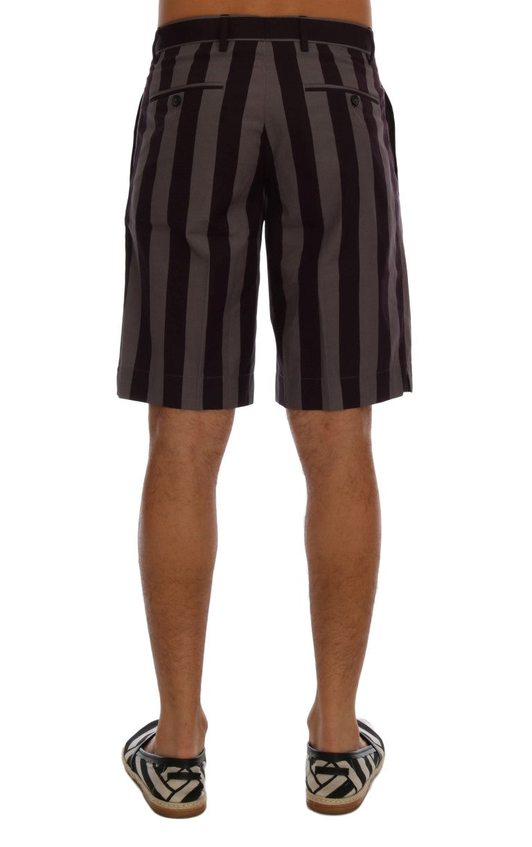 Dolce & Gabbana Casual Striped Cotton Men's Shorts