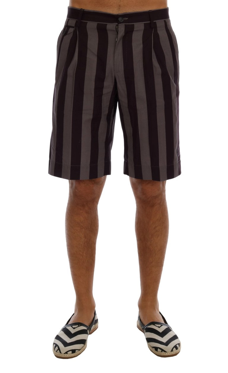 Dolce & Gabbana Casual Striped Cotton Men's Shorts