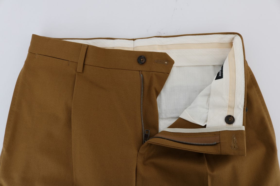 Dolce & Gabbana Brown Stretch Cotton Men's Pants