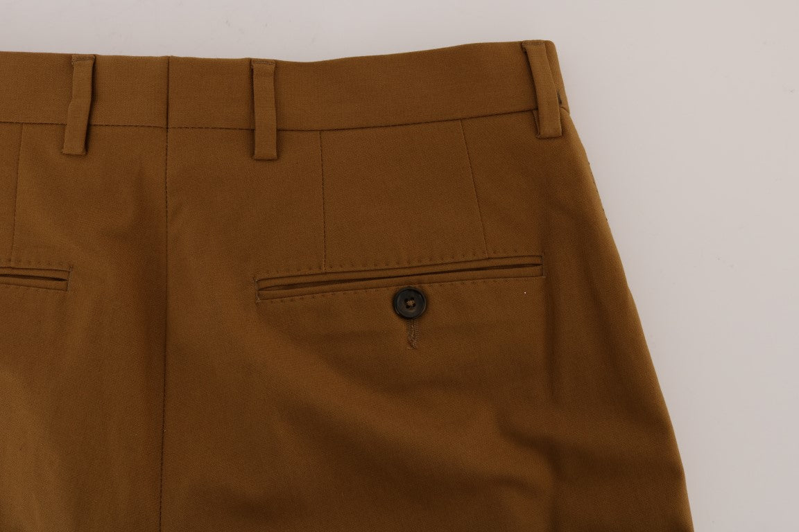 Dolce & Gabbana Brown Stretch Cotton Men's Pants