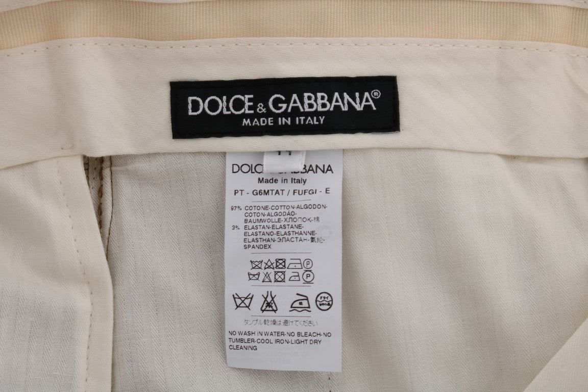 Dolce & Gabbana Brown Stretch Cotton Men's Pants
